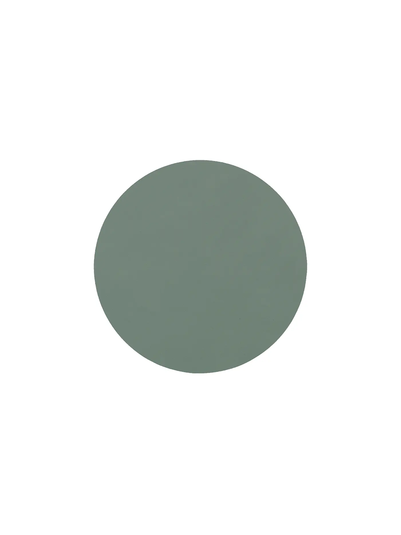 LIND DNA | Leder-Untersetzer rund 10cm Olive Green | hellgrün